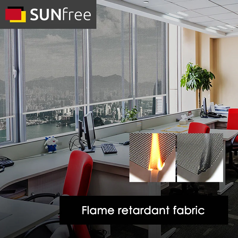 Солнцезащитная тканевая роликовая шторка офисная техника Балконный огнестойкий