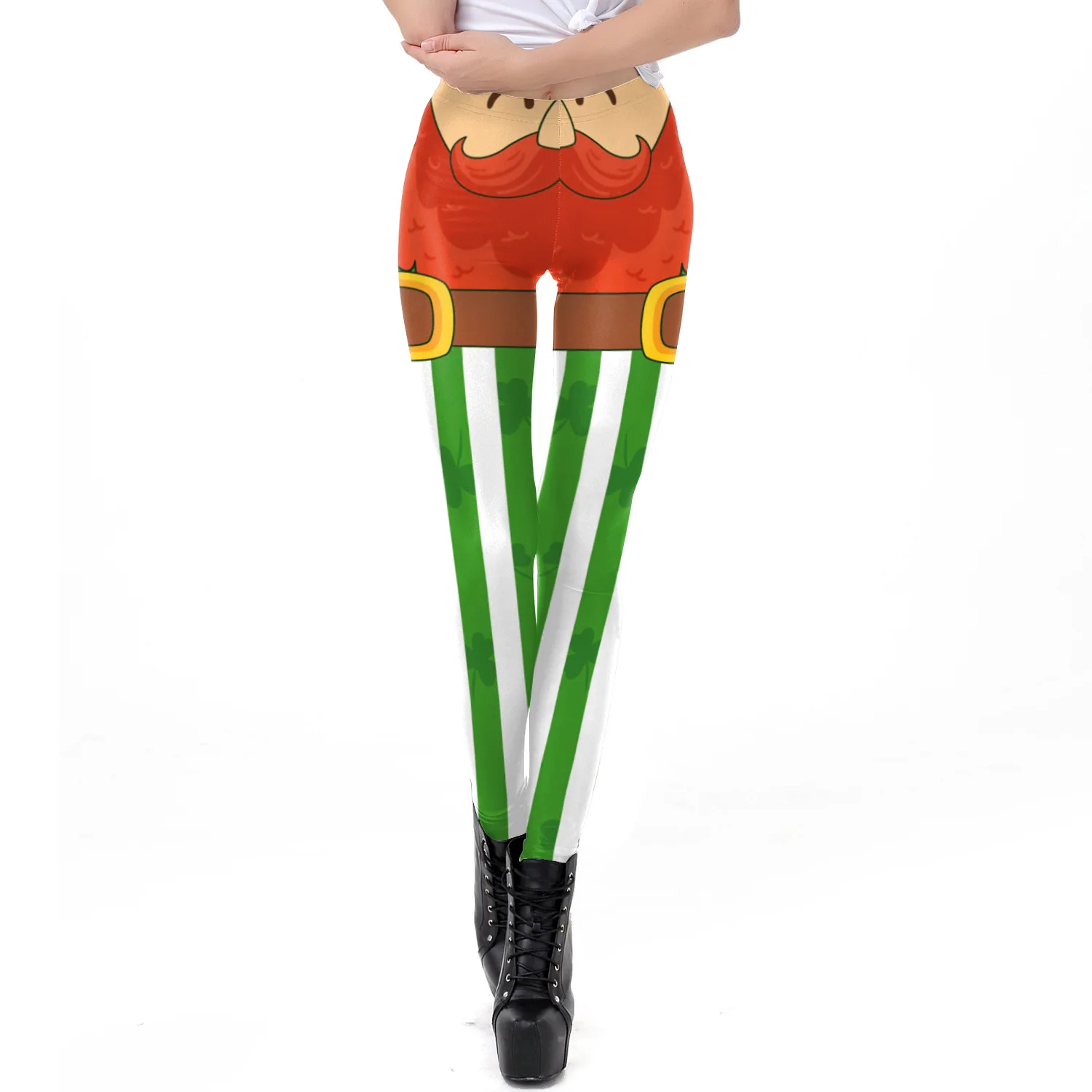 

Women Punk Workout Fitness 3D Printed Leggings Girls Mid Waist Party Sport Yoga Elastic Leggins Trousers Halloween Cosplay Pants