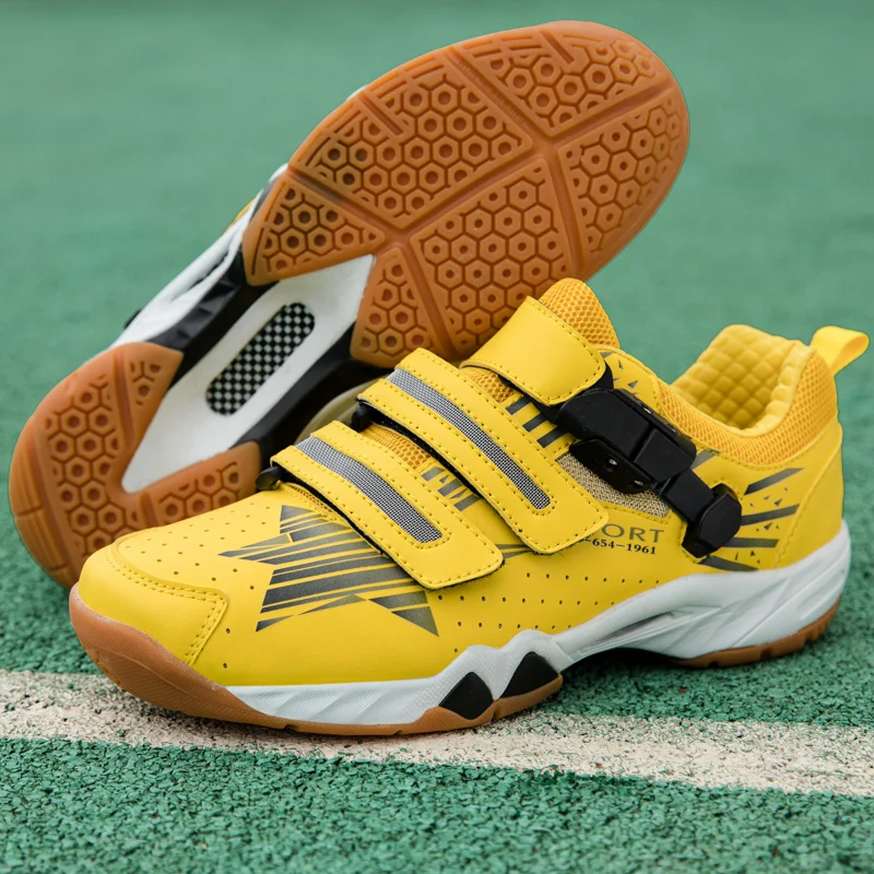 

Кроссовки для бадминтона для мужчин и женщин, Нескользящие, кожаные, брендовые дизайнерские кеды для бадминтона