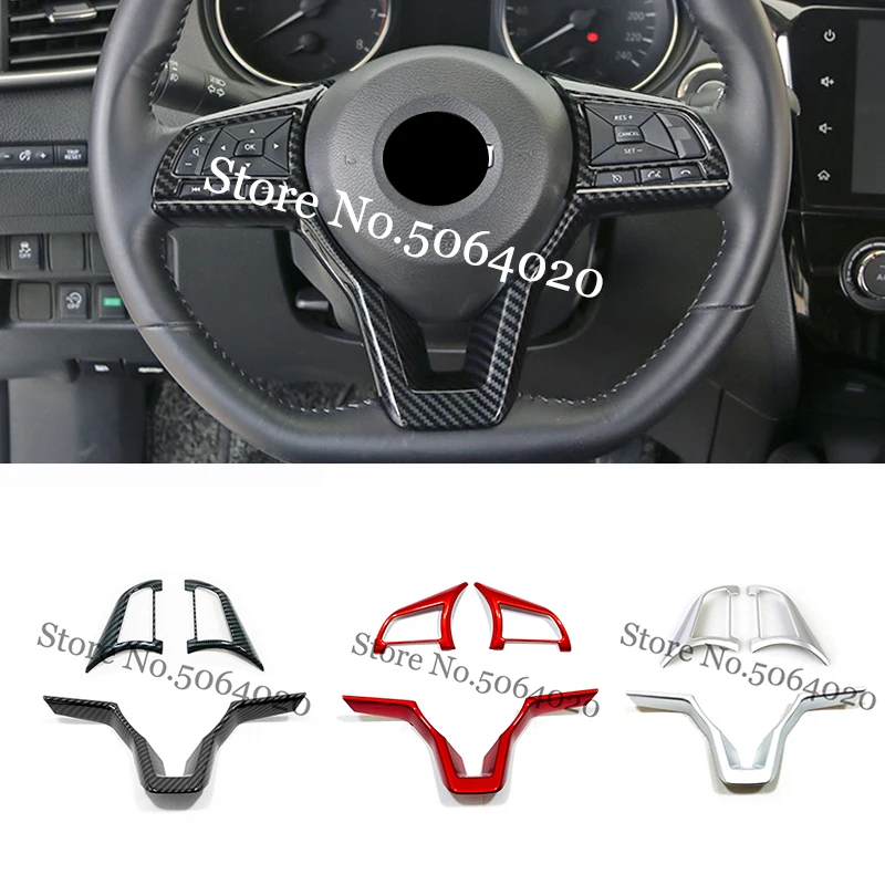 

For Nissan X Trail T32 Rogue Qashqai J11 Note Versa SR Juke Micra Kicks Leaf Sentra 2017-2020 Steering Wheel Switch Button Trim