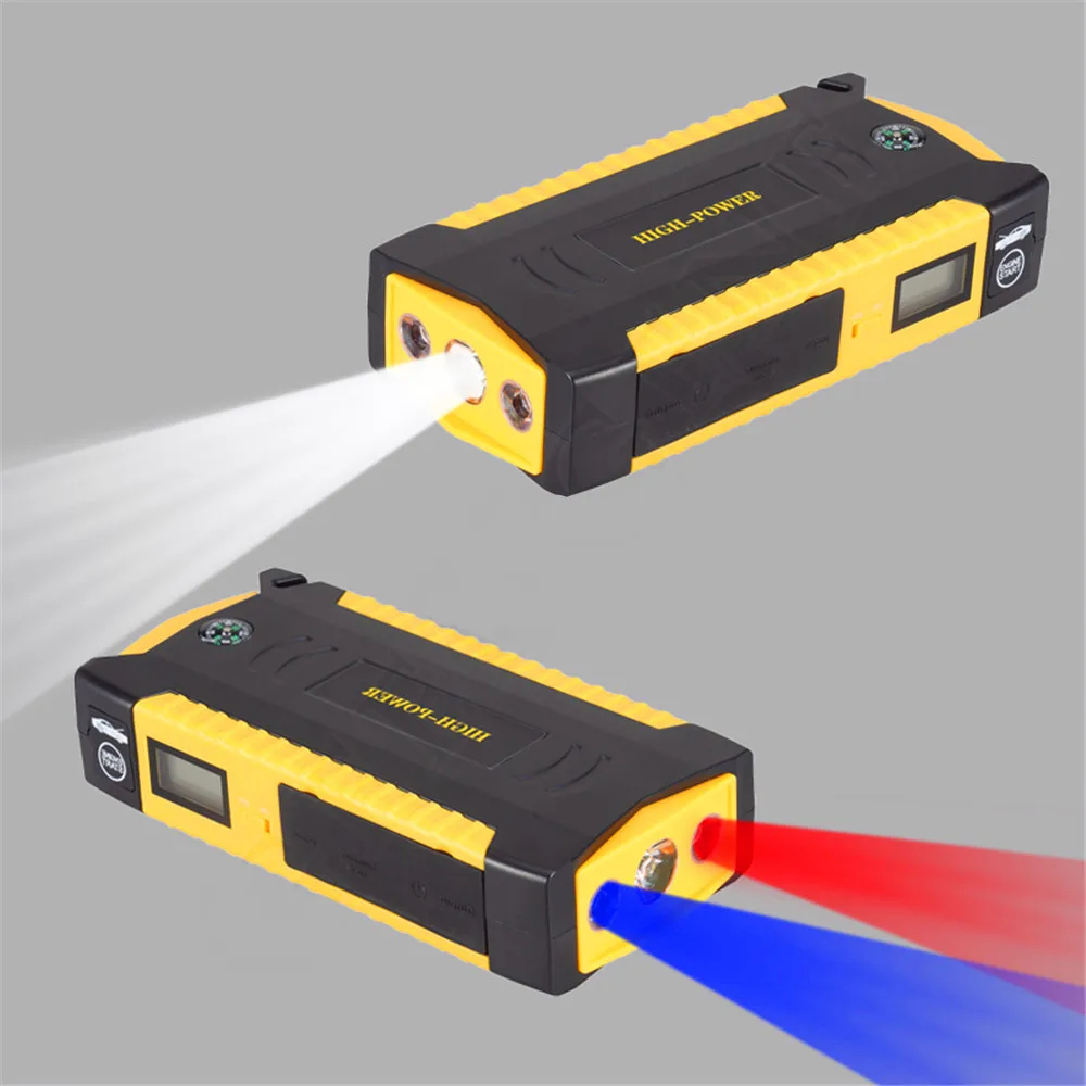 gkfly 9 in 1 car jump starter high capacity starting device portable power bank 12v starter cables booster power battery charger free global shipping