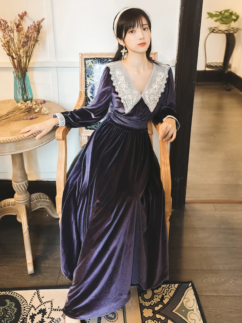 Женское бархатное платье в стиле бохо YAMDI элегантное винтажное праздничное