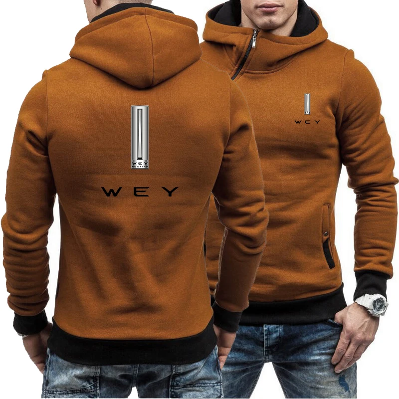 

WEY car logo Atumn Fashion Zipper Hoodie Hooded Hot Sale Casual Slim Mens Sweatshirt Comfortable Hoodies Streetwear Men