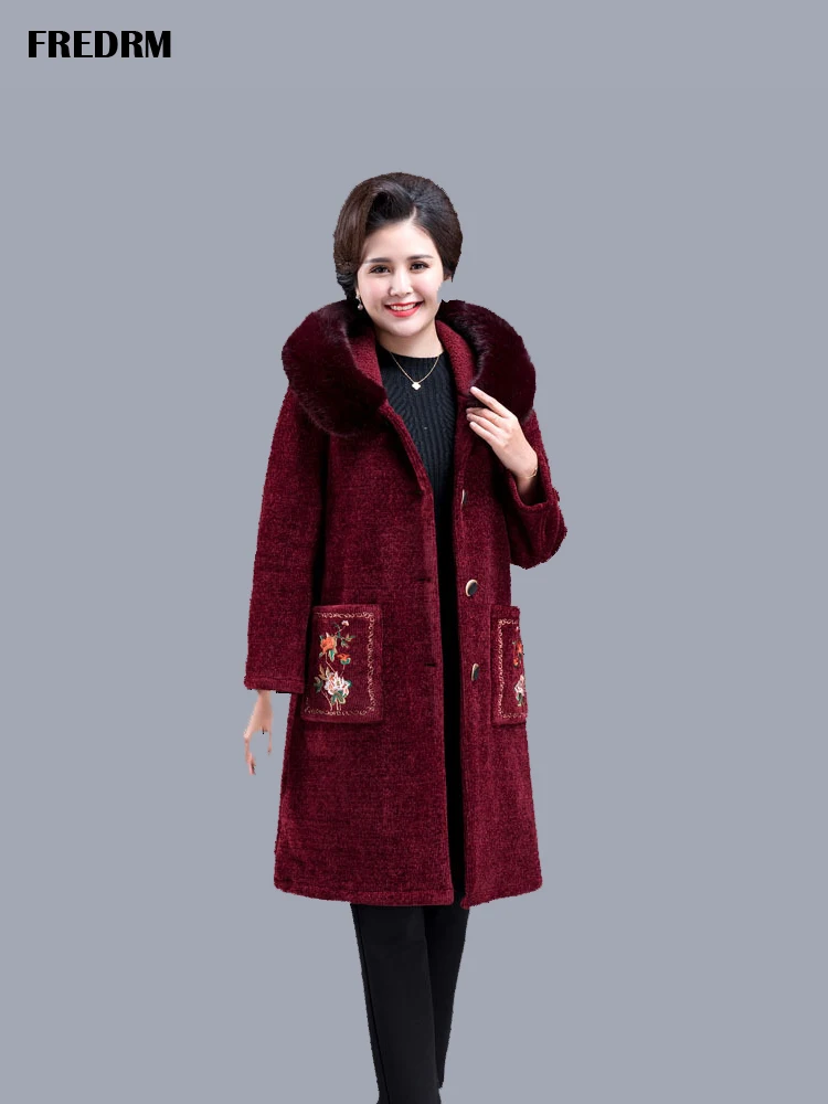 FREDRM Офисные женские туфли шерстяное пальто Новинка 2019 зимние из искусственного