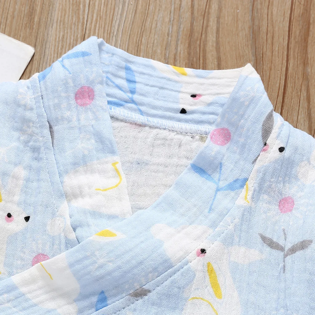 Одежда для малышей кимоно с принтом и длинными рукавами RomperBaby комбинезон