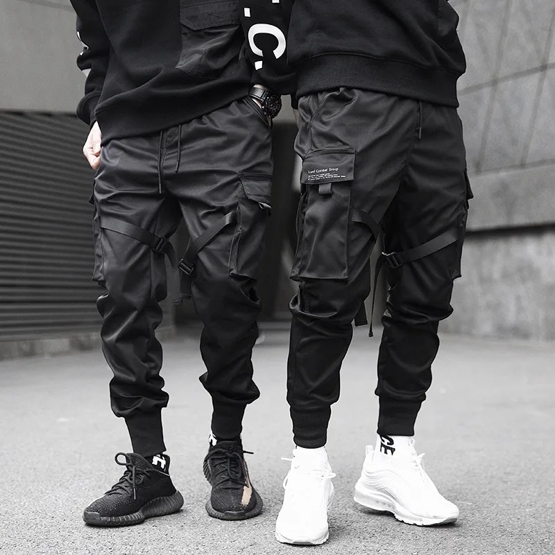 

trousers reflective modis black joggers men pantalones kpop techwear hip motorcycle harajuku fashion streetwear pants hop casual