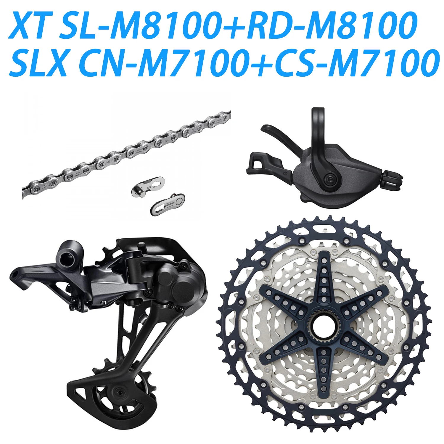 DEORE XT M8100 12 велоцид grupo bicicleta MTB 1x12 Speed 51T CS + CN M7100 SL RD palanca de cambio|Велосипедный