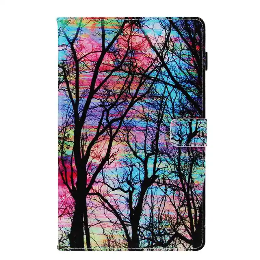Новый Модный чехол книжка из искусственной кожи с принтом для Samsung Galaxy Tab A 10 1 2019 T515