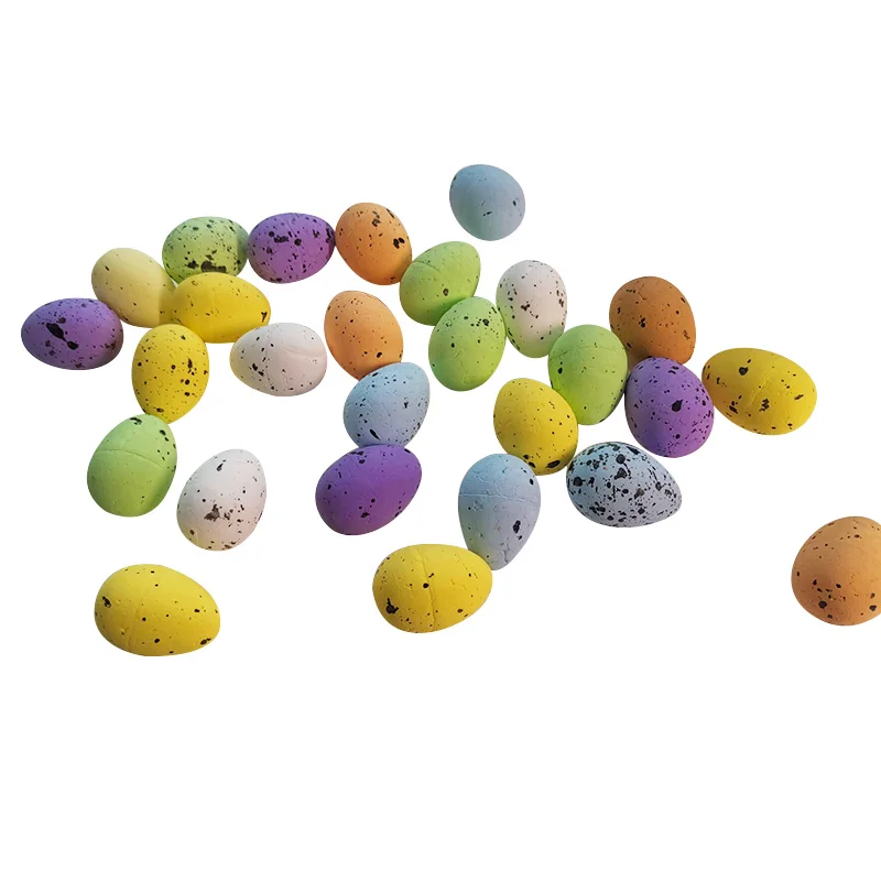 

20pcs Happy Easter Eggs Artificial Flowers Multicolor Foam Eggs DIY Craft for Home Easter Party Kids Gifts Easter Decoration