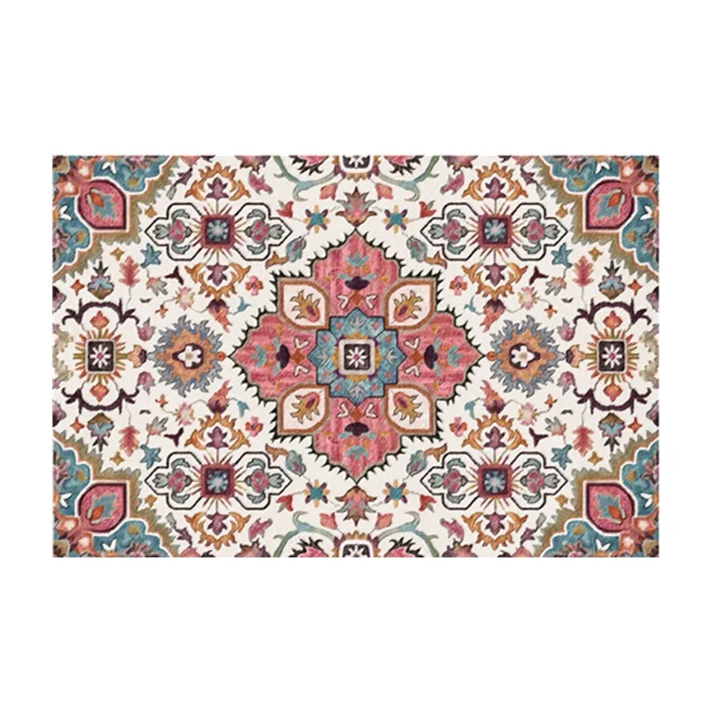 

120x160 Retro Vintage Carpet Persian Carpet Living Room Bedroom Mat Anti-slip Area Carpet Absorbing Boho Moroccan Tabisstyle