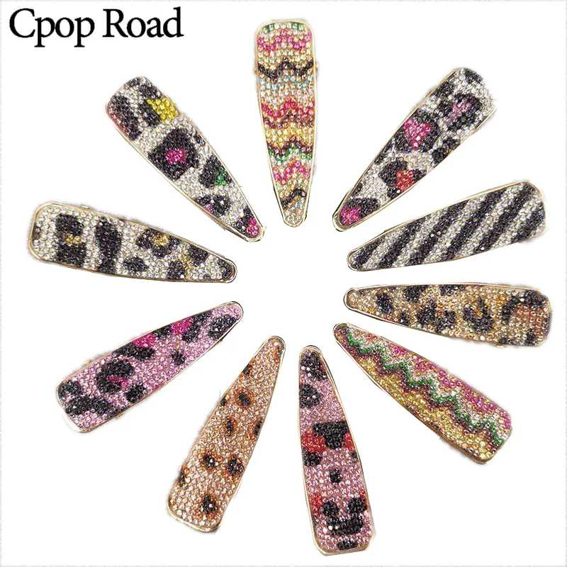 Cpop 21 узоры модная заколка со стразами красочные украшения для волос элегантные