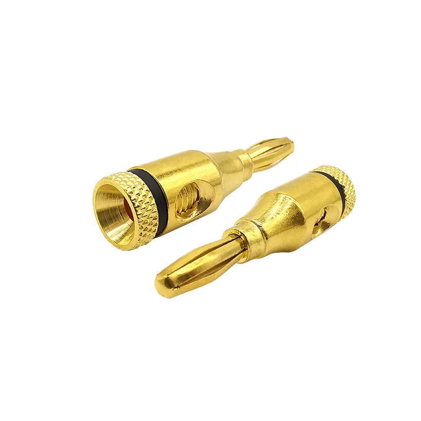 4 мм черный красный позолоченный кабель провод разъем типа &quotбанан&quot для