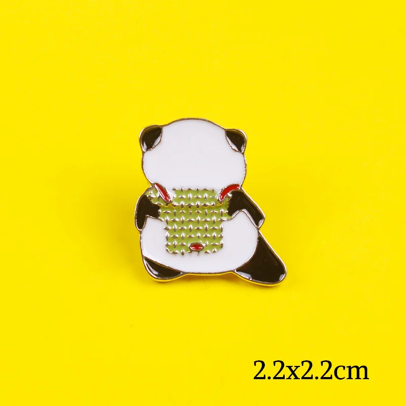 Lovely Animals Pins And Brooches Panda Bear Zinc Alloy Pin Badges Hat Backpack Accessories Lovers jewelry Gift for lover | Дом и сад