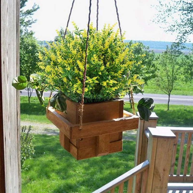 

HOT SALE Artificial Lavender Flower Fake Flowers for Decoration Resistant Faux Plastic Plant Garden Porch Window Box Decor