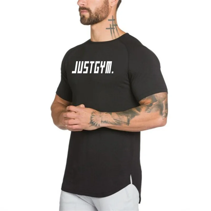 

Brand Breathable Fitness Summer Casual T Shirts Mens Short Cool Tee Shirt Cotton Sports Fashion Print Short Sleeve T Shirts