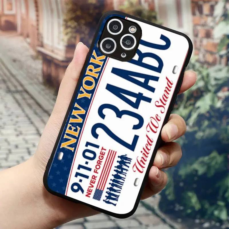 

License New York Plate Number Phone Case for iPhone 11 12 mini pro XS MAX 8 7 6 6S Plus X 5S SE 2020 XR