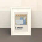 Выставочный плакат Le Corbusier, печать Bauhaus, подарок для архитектора, минимальная архитектура светильник бой холщовый плакат