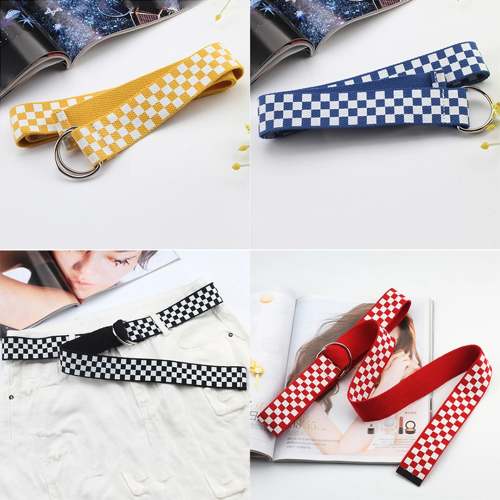 Клетчатый пояс в стиле панк черно-белый клетчатый новый для женщин 2020 |