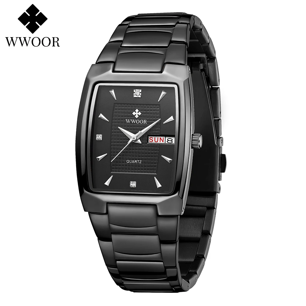 

Men's Wrist Watches 2021 WWOOR Brand Luxury Man Quartz Watch Men Business Male Date Clock Casual Fashion Black Relogio Masculio