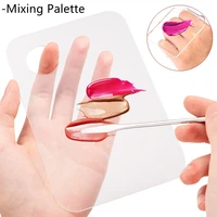 acrylic clear palette makeup nail art palette foundation cream eyeshadow gel nail polish manicure color palette diy mixing tools