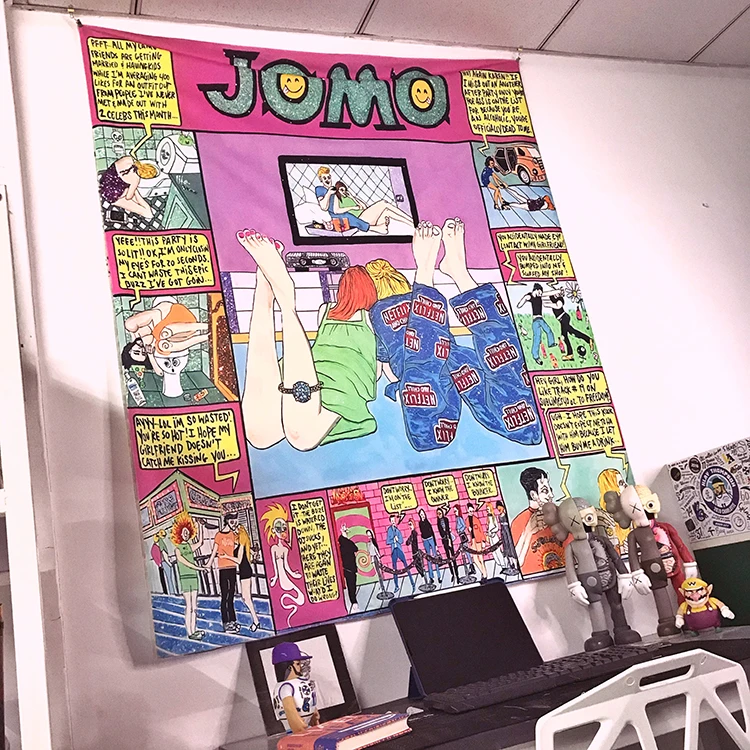 Настенный Гобелен JOMO подвесные американские комиксные Улицы Лондона tapiz pared tela boho