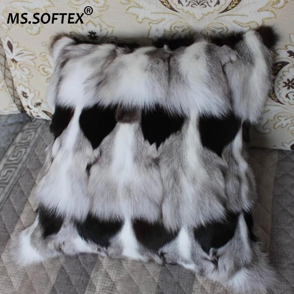 Наволочка из натурального Лисьего меха MS.Softex наволочка роскошные меховые