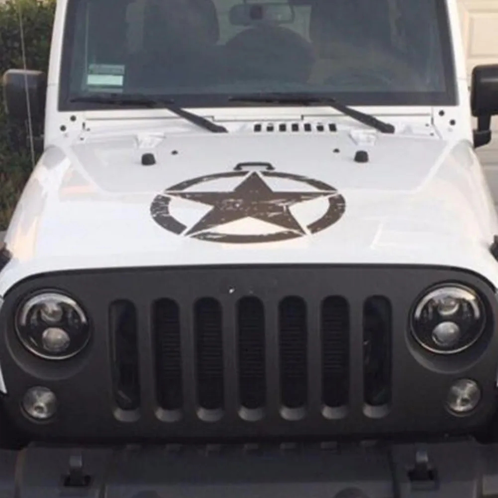Наклейка для боковой двери автомобиля 50 см х черная графическая наклейка Jeep Wrangler