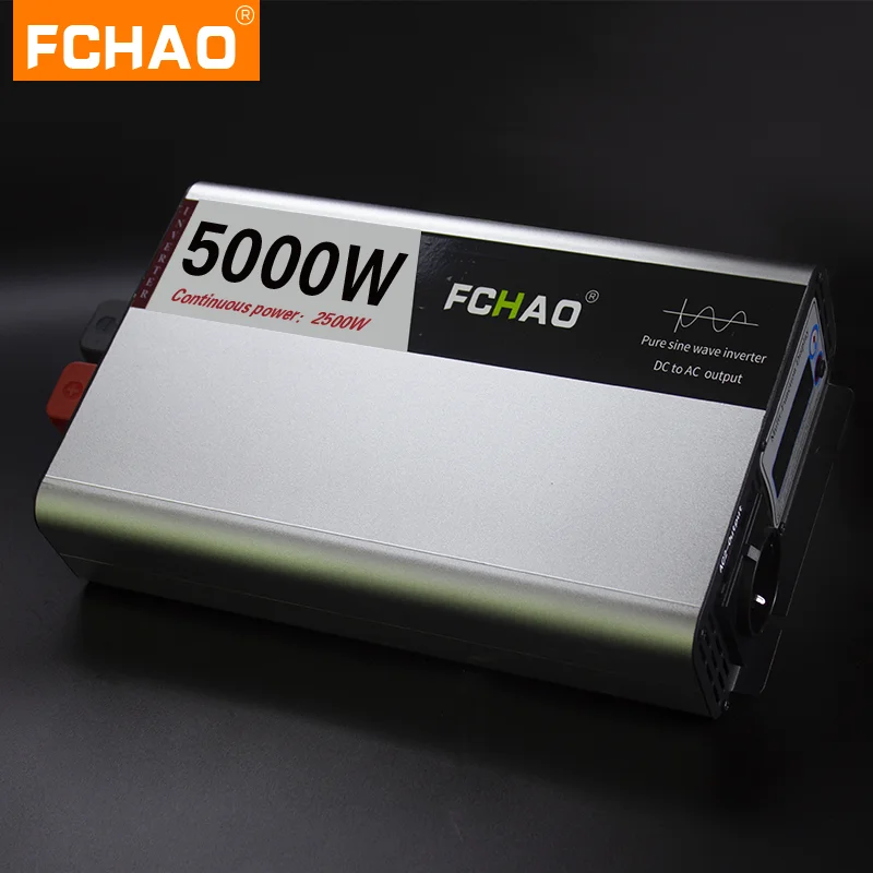 FCHAO 5000W Inverter 12v 220v Pure Sine Wave 24v 110v Power Converter LED Display Voltage Transformer Auto accessories Ups - купить по