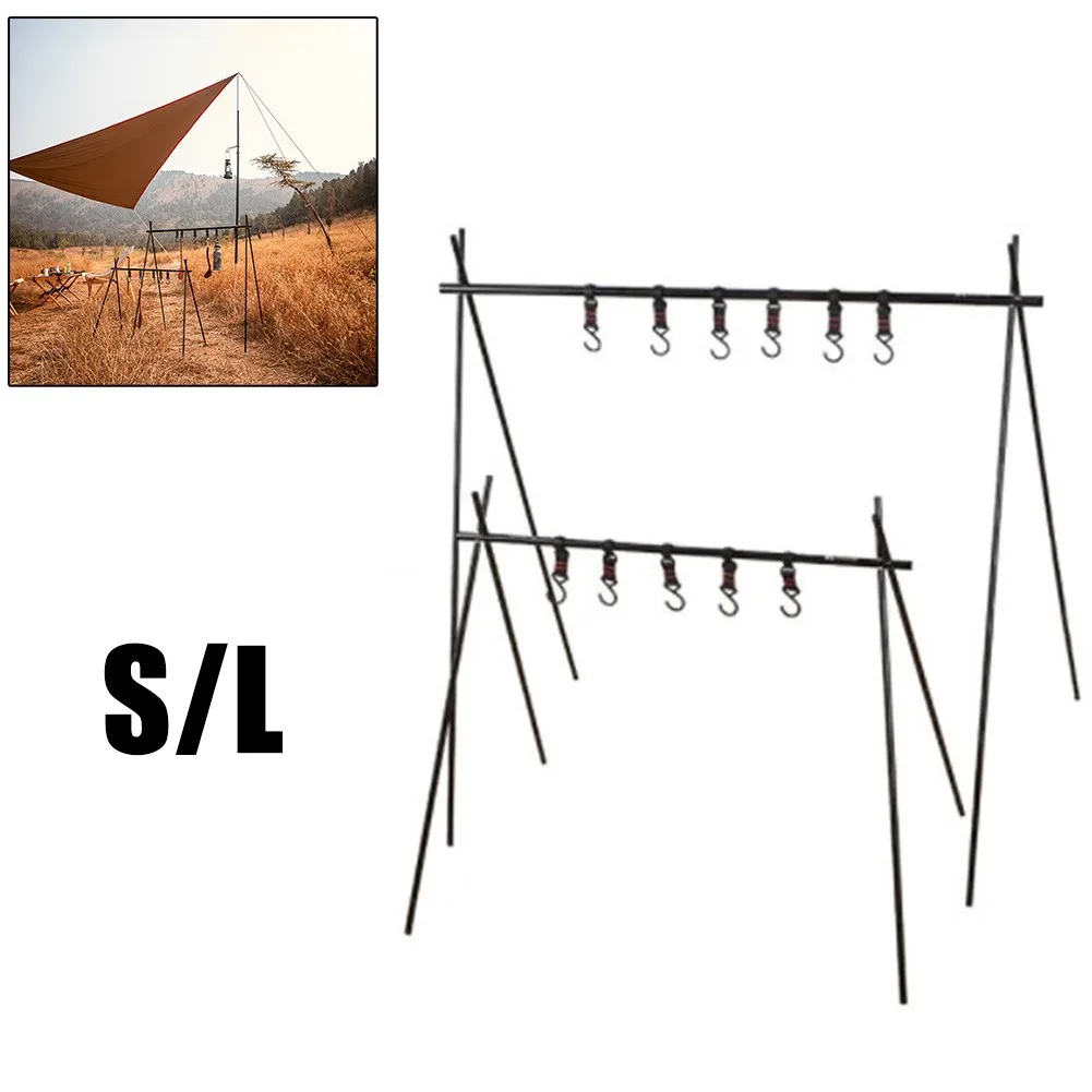 

Lightweight Outdoor Camping Tools Clothes Cookware Storage Hanger Cookware Hanging Triangle Racks Foldable Aluminum Alloy Tools