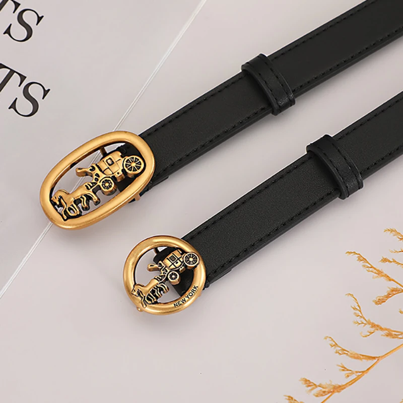 Ремень из натуральной кожи для мужчин и женщин роскошный винтажный дизайнерский