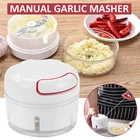 Мини ручная давилка чеснока Кухня трудосберегающая тачка на приправа Еда измельчитель Портативный чеснок, имбирь Мясорубка ручная Выдвижная инструмент