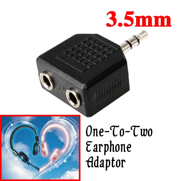 

Audio Earphone Headphone Splitter Adapter 3.5mm to 2 Earbuds Stereo Headset Splitter Earphone Accessories