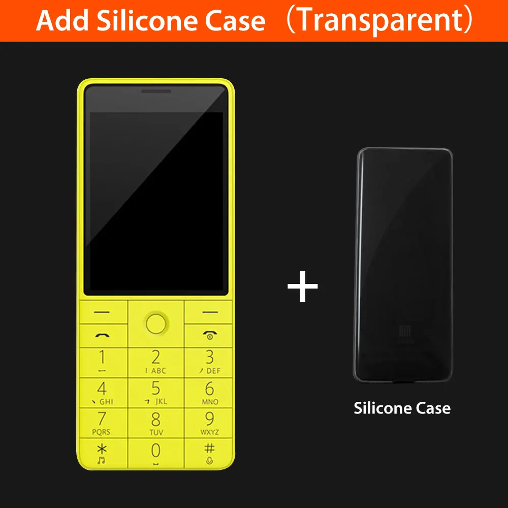 Add Silicone Case Xiaomi QIN 1S 4G сетевой Wifi 1480mAH BT 4,2 голосовой инфракрасный пульт дистанционного управления с двумя sim-картами - Цвет: Add Silicone Case