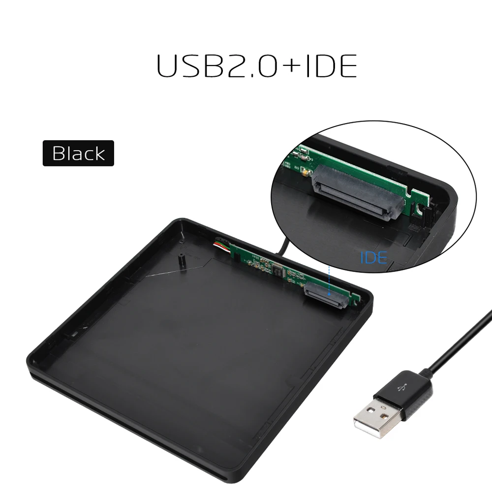 DeepFox USB 2 0 IDE 12 7 мм внешний корпус для DVD/CD ROM чехол CD/DVD оптического привода|Боксы