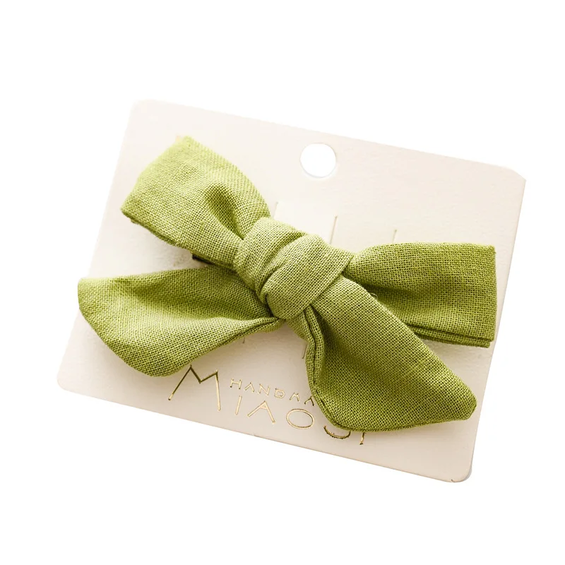 Детская булавка для волос из ткани с бантом, боковой зажим для девочек, аксессуары для волос в японском и корейском стиле.
