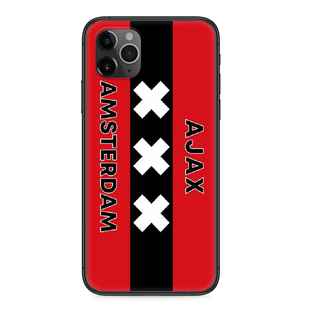 

Ajax Team Phone case For iphone 4 4s 5 5S SE 5C 6 6S 7 8 plus X XS XR 11 PRO MAX 2020 black back tpu hoesjes art shell painting