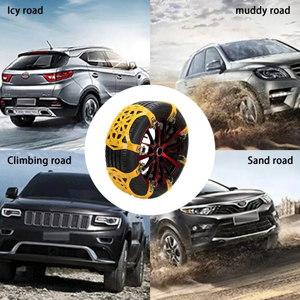 

Car Anti Skid Chains Snow Chains Car Anti Slip Snow Tire Chains For Trucks New Thickened Anti-skid Chain Drop Shipping Hot