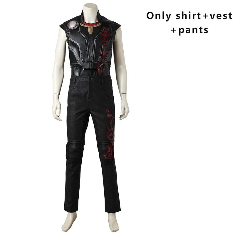 shirt vest pants Тор Ragnarok Косплей Тор сын Одина ТОР 3 костюм супергерой кино плащ костюмы на Хэллоуин сапоги для взрослых Пользовательские Мстители - Цвет: shirt vest pants