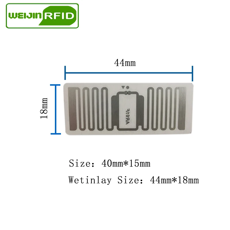 Rfid метка UHF наклейка impinj MonzaR6 AR61F EPC6C влажная инкрустация 915m868mhz860 960MHZ 2000 шт.