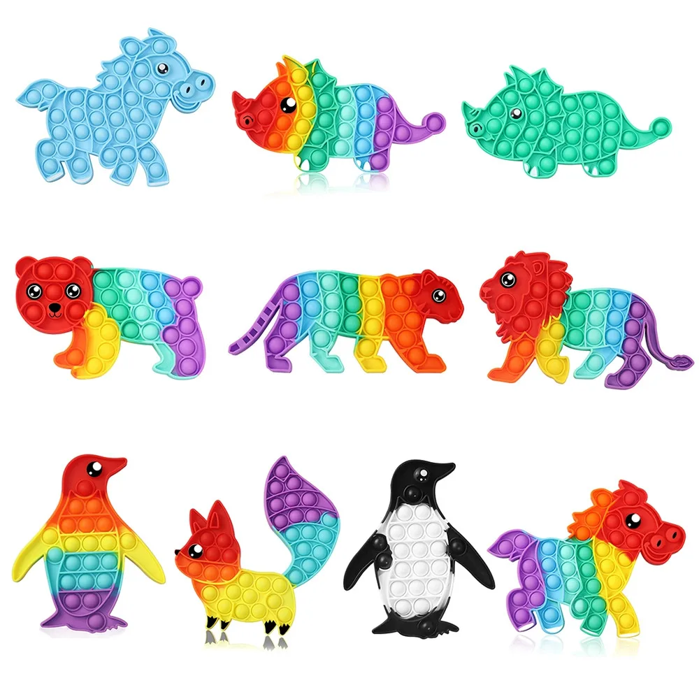 

New Keyboard Fidget Toys Multi-color With Words For Children To Antistress Desktop Toy Hight Quality Push Bubble Silicone Toys