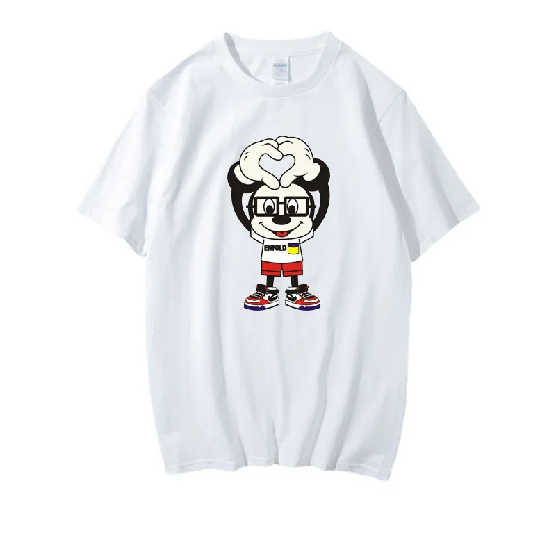 

Disney 2021 Mickey Mouse T-shirt short sleeve round neck Harajuku loose couple cartoon printed T-shirt trend combi and bodysuits