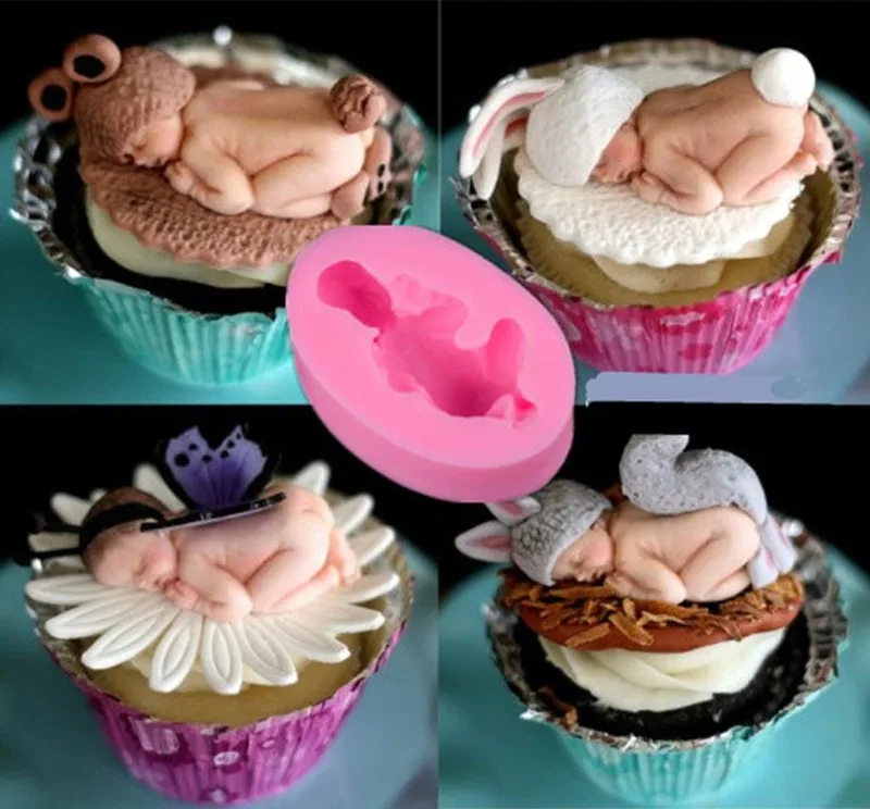 3D сна ребенка ручной силиконовые мыло формы для шоколада выпечки украшая