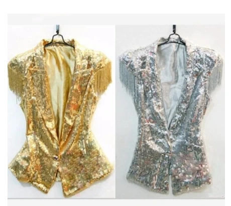 Модная певица Performance Ds ведущая танцовщица одежда для женщин и мужчин серебристый