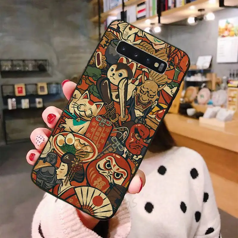

Japanese Style Art Japan Phone Case For Samsung A50 A51 A71 A20E A20S S10 S20 S21 S30 Plus ultra 5G M11 funda shell
