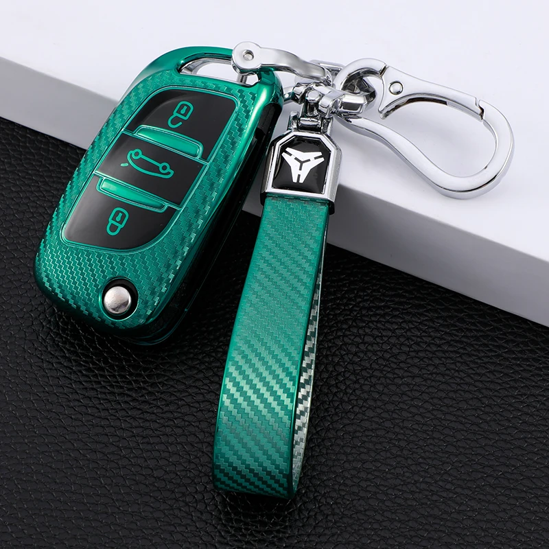 

Car Folding Key Cover Case Bag Shell Holder Keychain for Peugeot Citroen C1 C2 C3 C4 C5 DS3 DS4 DS5 DS6 Protector
