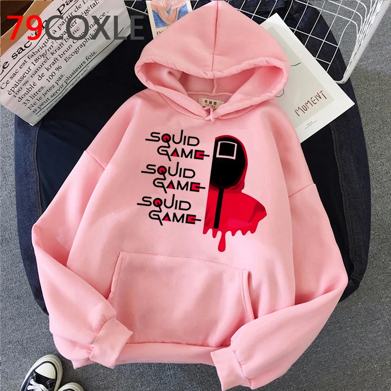 

Squid Game hoodies male Korea hip hop plus size graphic male hoddies Oversized streetwear