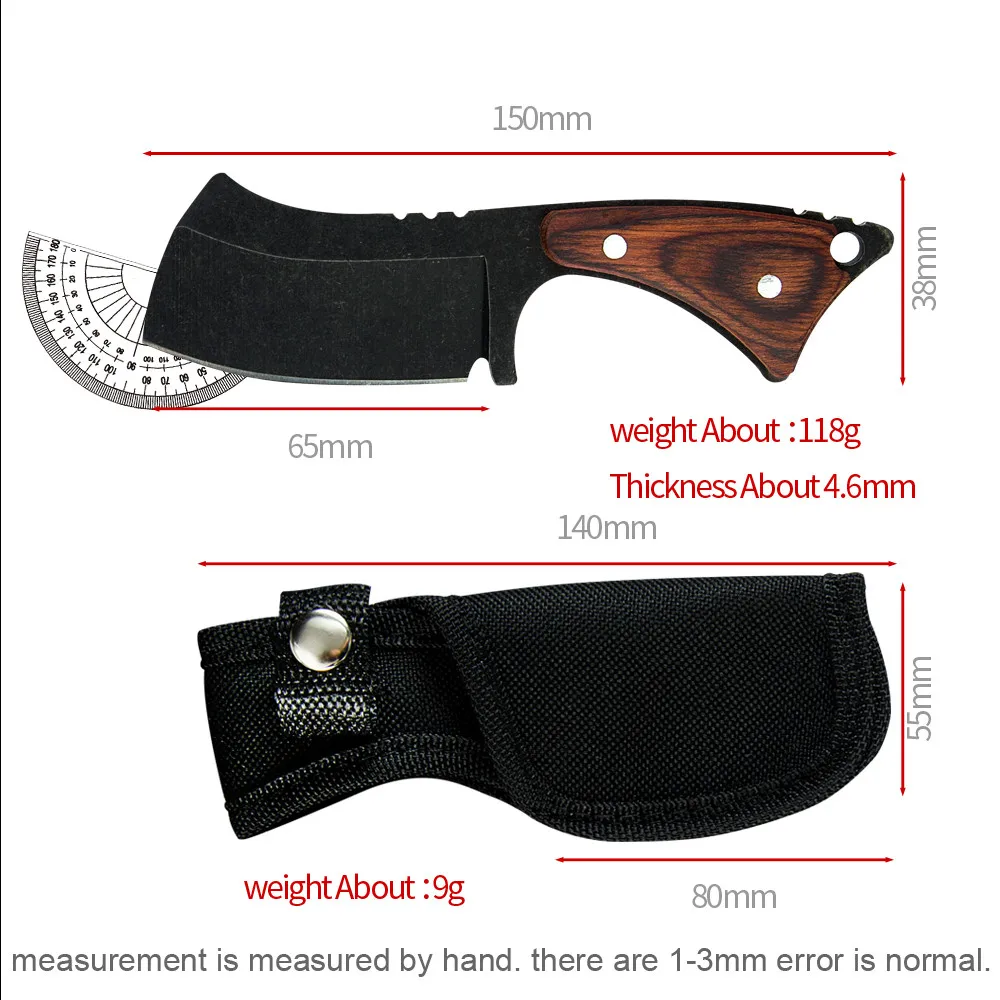 Брелок-нож для кухни маленький портативный черный мини нож повседневного