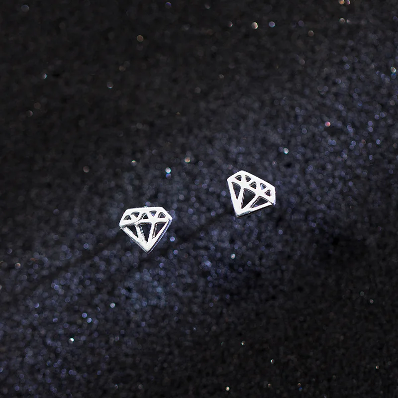 

Trustdavis 100% 925 Solid Real SterlingStud Earrings Cute Style for Sweet Gift For Women Girls Kids Lady Jewelry DS1742