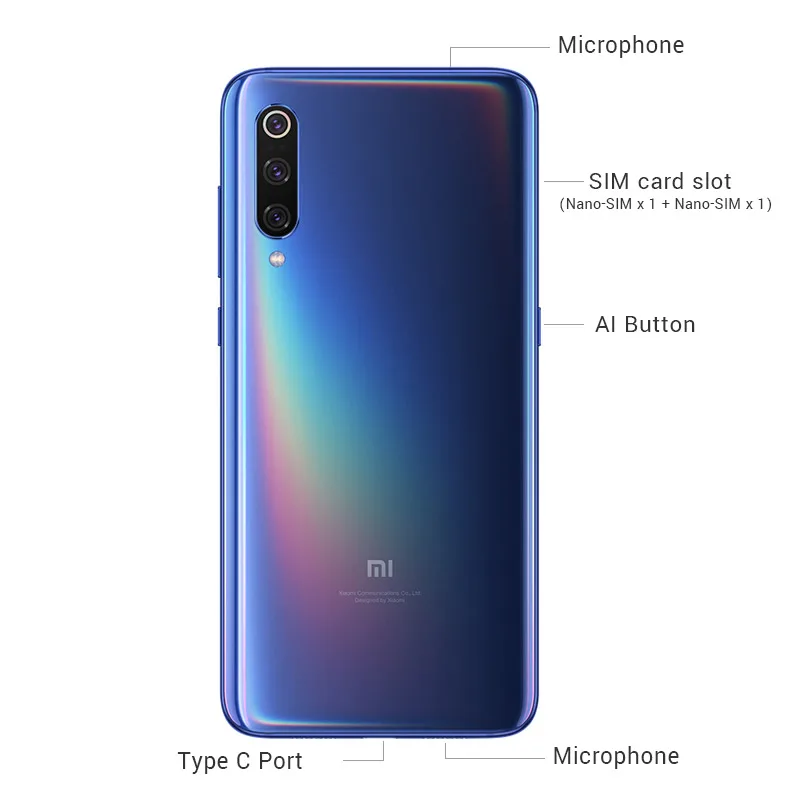 Xiaomi mi 9 6 GB 128 мобильный телефон Snapdragon 855 Восьмиядерный 39 &quot20 W беспроводной быстрый