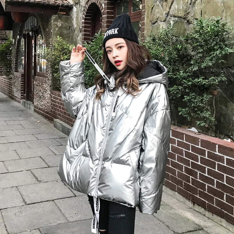 Женские стеганые зимние куртки короткие теплые пальто с капюшоном цвет